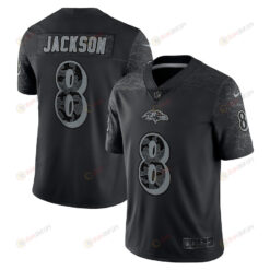 Lamar Jackson Baltimore Ravens RFLCTV Limited Jersey - Black