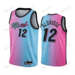 Lamarcus Aldridge Miami Heat Vicewave City Blue Pink 12 Jersey Trade