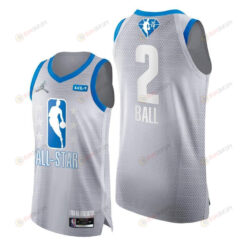 Lamelo Ball 2022 All-Star Grey Blue 75th Jersey Hornets 2 - Men