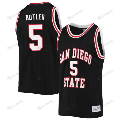 Lamont Butler 5 San Diego State Aztecs 2023 Basketball Jersey- Men Black