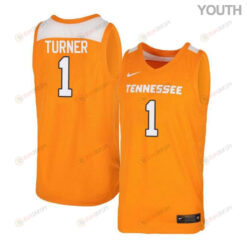 Lamonte Turner 1 Tennessee Volunteers Elite Basketball Youth Jersey - Orange White