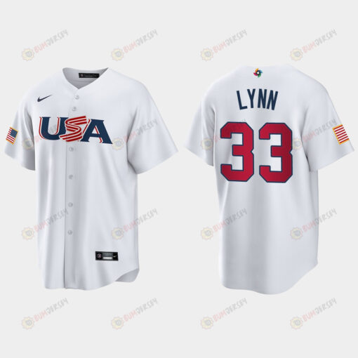 Lance Lynn 33 USA Baseball 2023 World Baseball Classic Jersey - White