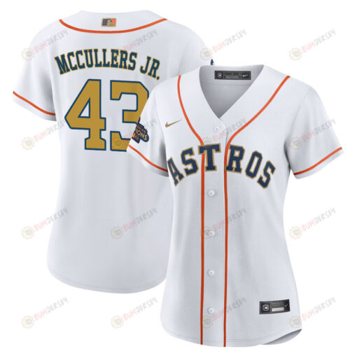 Lance McCullers Jr. 43 Houston Astros 2023 Women Jersey - White/Gold