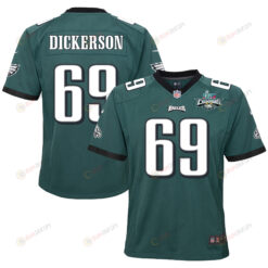 Landon Dickerson 69 Philadelphia Eagles Super Bowl LVII Champions 2 Stars 2 Stars Youth Jersey - Black