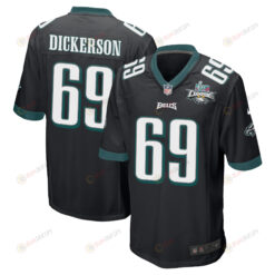 Landon Dickerson 69 Philadelphia Eagles Super Bowl LVII Champions 2 Stars Men's Jersey - Black