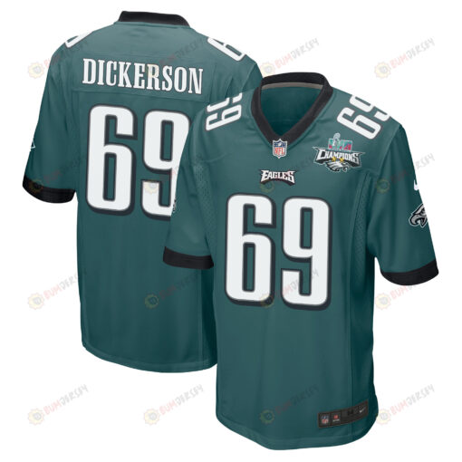 Landon Dickerson 69 Philadelphia Eagles Super Bowl LVII Champions 2 Stars Men's Jersey - Midnight Green