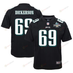 Landon Dickerson 69 Philadelphia Eagles Super Bowl LVII Champions 2 Stars Youth Jersey - Black