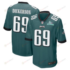 Landon Dickerson 69 Philadelphia Eagles Super Bowl LVII Champions Men's Jersey - Midnight Green
