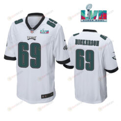 Landon Dickerson 69 Philadelphia Eagles Super Bowl LVII Game Player Men Jersey - White