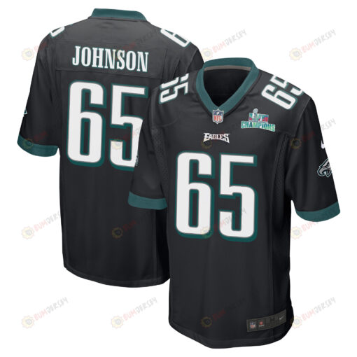 Lane Johnson 65 Philadelphia Eagles Super Bowl LVII Champions Men's Jersey - Black