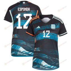 Lara Esponda 12 Argentina Women's National Team 2023-24 World Cup Away Women Jersey