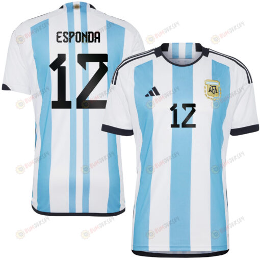 Lara Esponda 12 Argentina Women's National Team 2023-24 World Cup Home Men Jersey