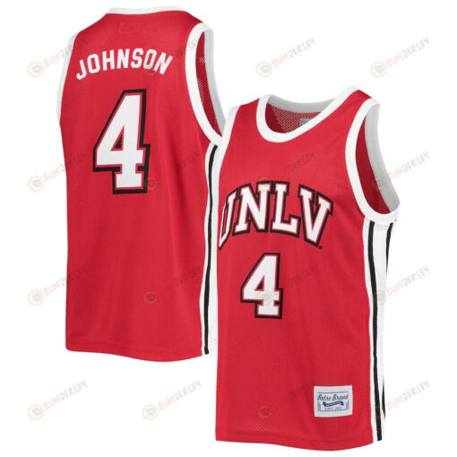 Larry Johnson 4 UNLV Rebels Original Retro Brand Commemorative Classic Basketball Jersey - Red