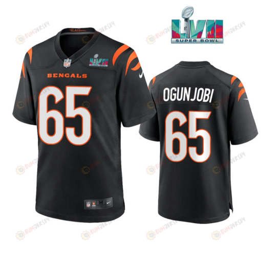 Larry Ogunjobi 65 Cincinnati Bengals Super Bowl LVII Men's Jersey- Black