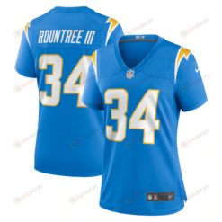 Larry Rountree III 34 Los Angeles Chargers Women's Player Game Jersey - Powder Blue