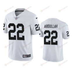 Las Vegas Raiders Ameer Abdullah 22 White Vapor Limited Jersey