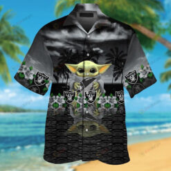 Las Vegas Raiders And Baby Yoda Hawaiian Shirt Set