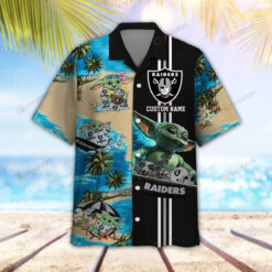 Las Vegas Raiders Baby Yoda Custom Name Hawaiian Shirt Set