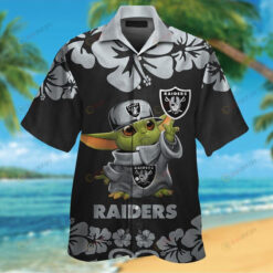 Las Vegas Raiders Baby Yoda Hawaiian Shirt Set
