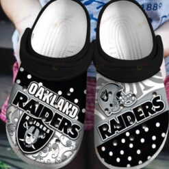 Las Vegas Raiders Big Logo Crocs Crocband Clog Comfortable Water Shoes In Black - AOP Clog