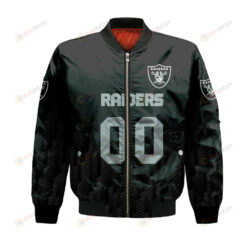 Las Vegas Raiders Bomber Jacket 3D Printed Team Logo Custom Text And Number