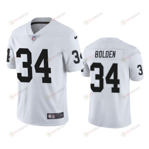 Las Vegas Raiders Brandon Bolden 34 White Vapor Limited Jersey