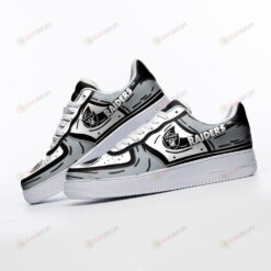 Las Vegas Raiders Comic Cartoon Logo Pattern Custom Name Air Force 1 Printed