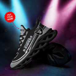 Las Vegas Raiders Custom Name Black 3D Max Soul Sneaker Shoes