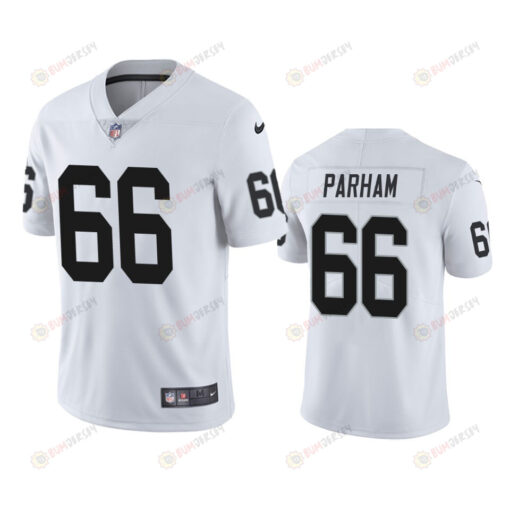 Las Vegas Raiders Dylan Parham 66 White Vapor Limited Jersey