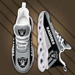 Las Vegas Raiders Gray Black 3D Max Soul Sneaker Shoes