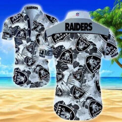 Las Vegas Raiders Hibiscus Curved Hawaiian Shirt Summer Vibes