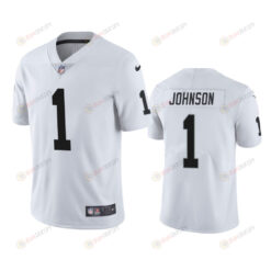 Las Vegas Raiders Johnson 1 White Vapor Limited Jersey - Men's