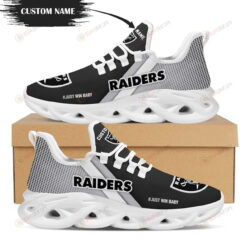Las Vegas Raiders Just Win Baby Custom Name 3D Max Soul Sneaker Shoes