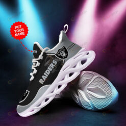 Las Vegas Raiders Logo Custom Name 3D Max Soul Sneaker Shoes