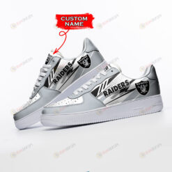 Las Vegas Raiders Logo Pattern Custom Name Air Force 1 Printed