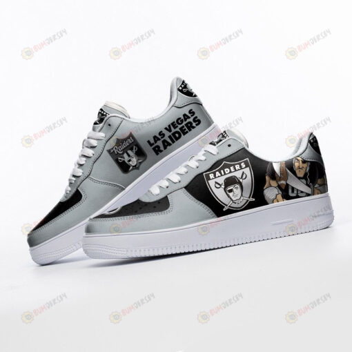 Las Vegas Raiders Mascot Logo Pattern Custom Name Air Force 1 Printed