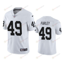 Las Vegas Raiders Matthias Farley 49 White Vapor Limited Jersey