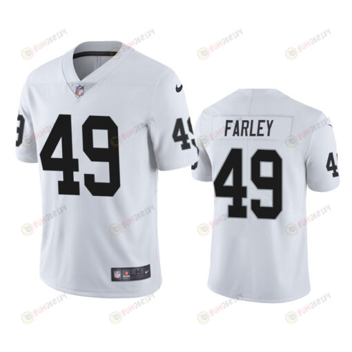 Las Vegas Raiders Matthias Farley 49 White Vapor Limited Jersey