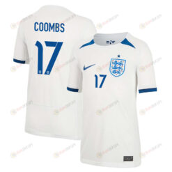 Laura Coombs 17 England 1 Star Women's National Team 2023-24 World Cup Home Jersey