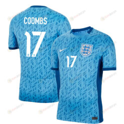 Laura Coombs 17 England Women's National Team 2023-24 World Cup Away Men Jersey