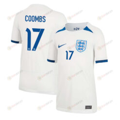 Laura Coombs 17 England Women's National Team 2023-24 World Cup Home Jersey