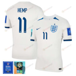 Lauren Hemp 11 England 1 Star FIFA Patch Women's National Team 2023-24 World Cup Home Men Jersey