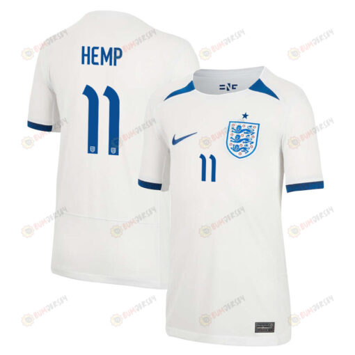 Lauren Hemp 11 England 1 Star Women's National Team 2023-24 World Cup Home Jersey