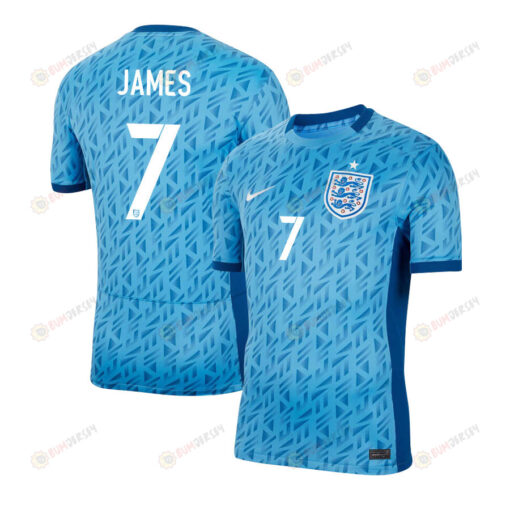 Lauren James 7 England 1 Star Women's National Team 2023-24 World Cup Away Men Jersey