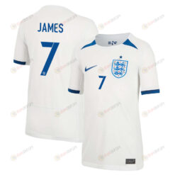 Lauren James 7 England 1 Star Women's National Team 2023-24 World Cup Home Jersey