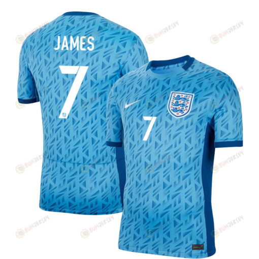 Lauren James 7 England Women's National Team 2023-24 World Cup Away Men Jersey