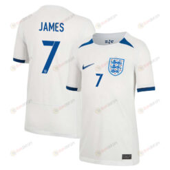 Lauren James 7 England Women's National Team 2023-24 World Cup Home Jersey