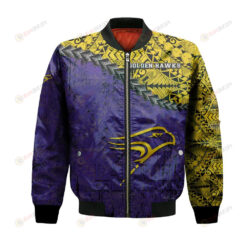 Laurier Golden Hawks Bomber Jacket 3D Printed Grunge Polynesian Tattoo