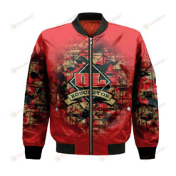 Laval Rouge et Or Bomber Jacket 3D Printed Camouflage Vintage