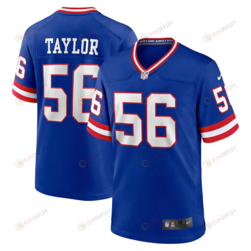 Lawrence Taylor 56 New York Giants Classic Retired Player Game Jersey - Royal